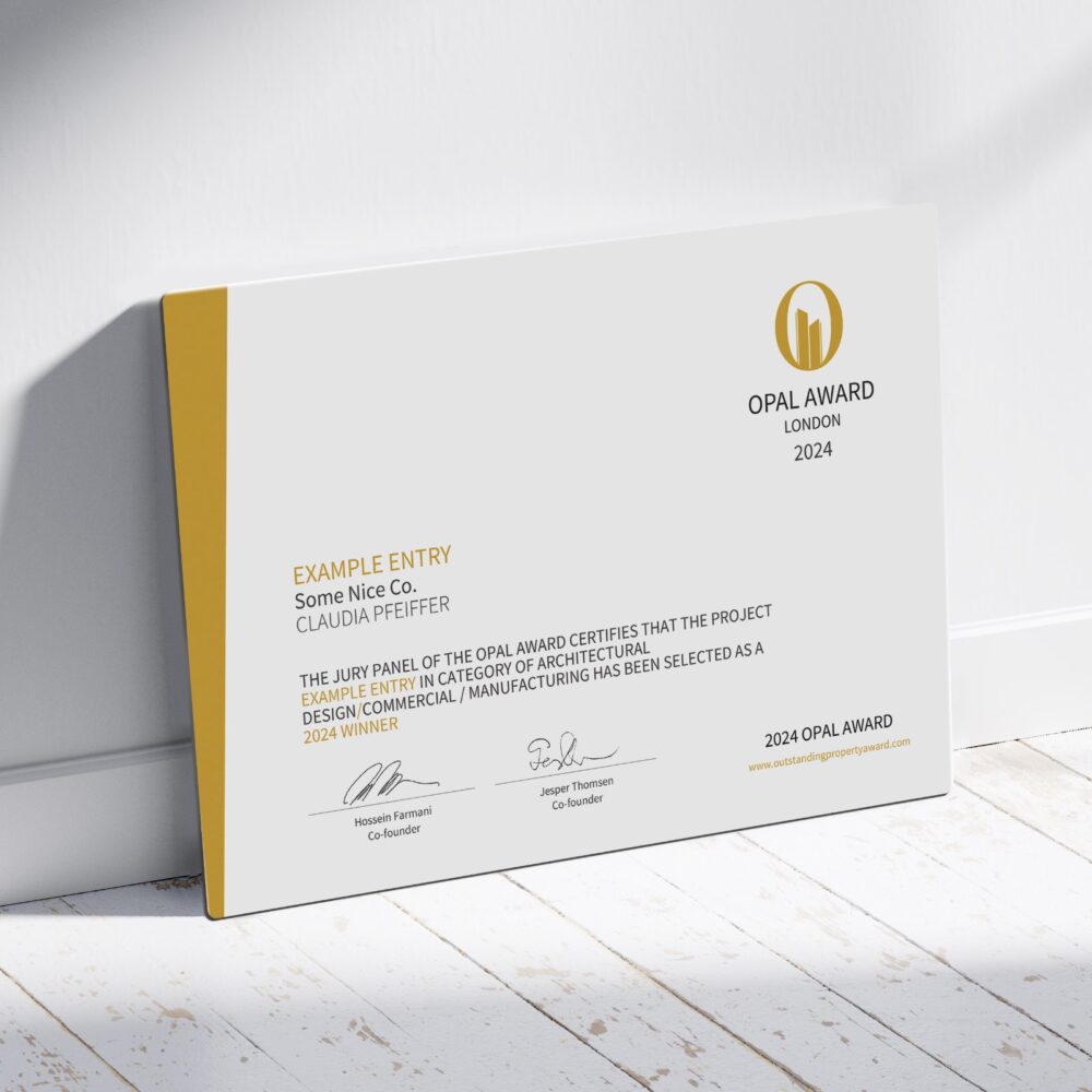 OPAL High Quality Magnetic Certificate